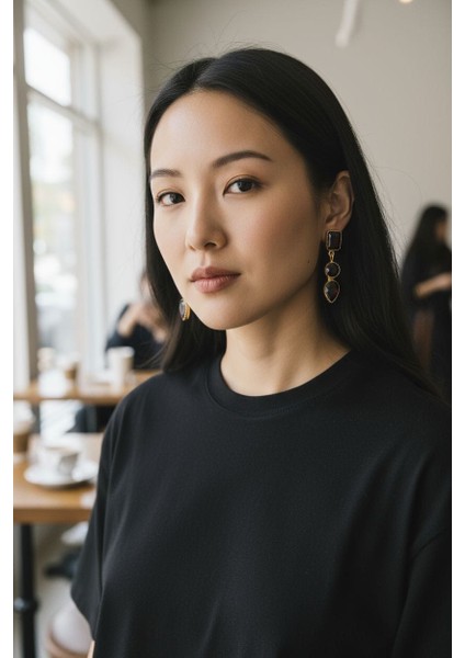 El Işçiliği 925 Ayar Gümüş Garnet Taşlı Küpe | Zarif ve Asil Tasarım fırsatları