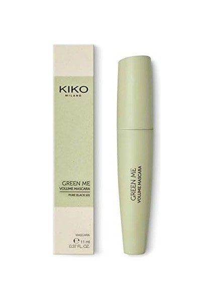 Kiko Milano Hacim Veren ve Kıvırıcı Etkili Maskara - New Green Me Volume Mascara 101 Pure Black