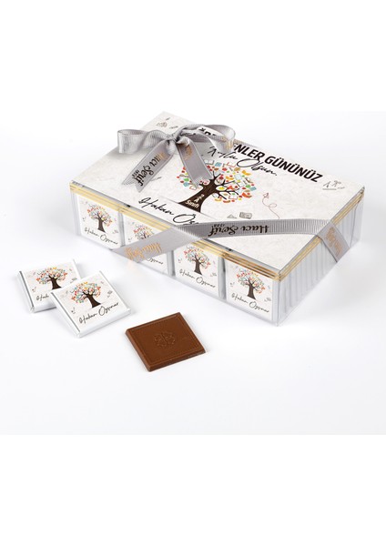 Isimli Öğretmenler Günü Hediyesi (40 Adet Madlen Çikolata) (Asetat Kutu) Ağaç fiyatları