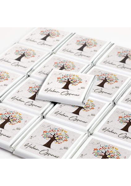 Isimli Öğretmenler Günü Hediyesi (40 Adet Madlen Çikolata) (Asetat Kutu) Ağaç fırsatları