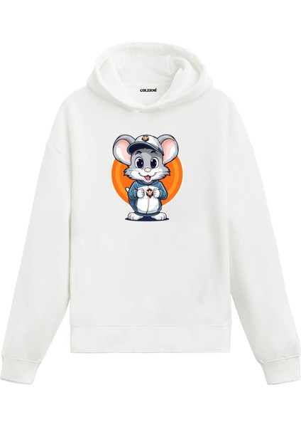Fare Karakter Baskılı Hoodie