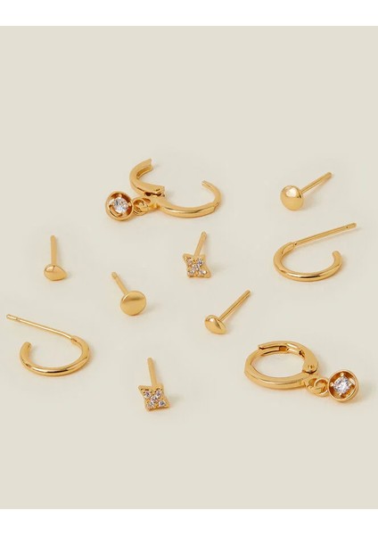 Z Küpe Seti x 10 14 Ayar Altın Kaplama