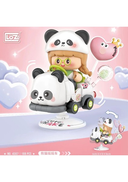 Buğz LZ-4307 Loz Panda Sallanan Sürüş 188 Parça Block Oyuncak