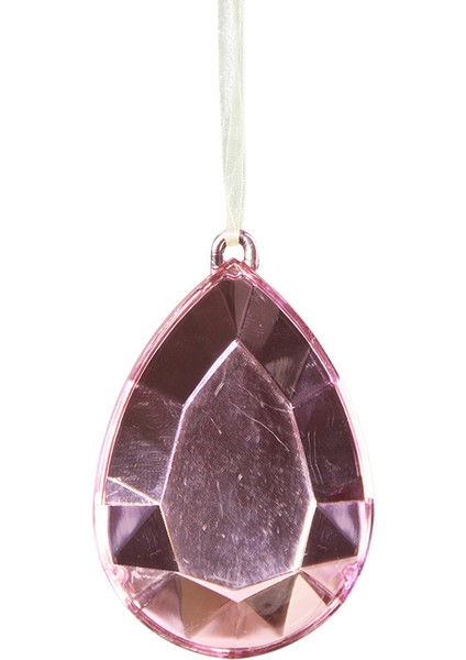 Yılbaşı Süsü Damla Taş Süs Pembe 13 cm modelleri
