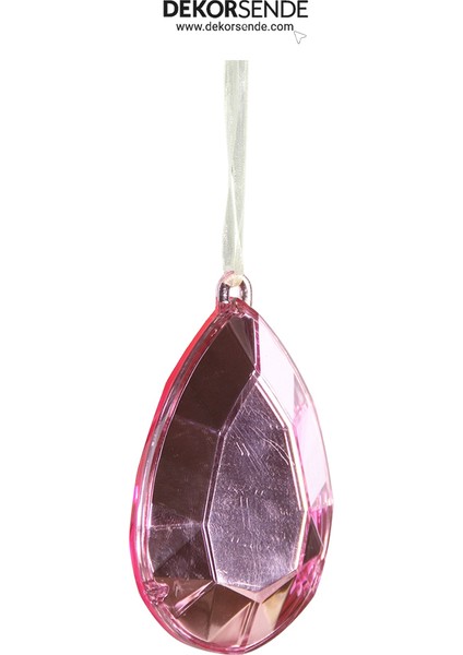 Yılbaşı Süsü Damla Taş Süs Pembe 13 cm fırsatları