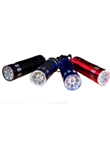 Süper Parlak 9 Ledli Metal Mini El Feneri modelleri