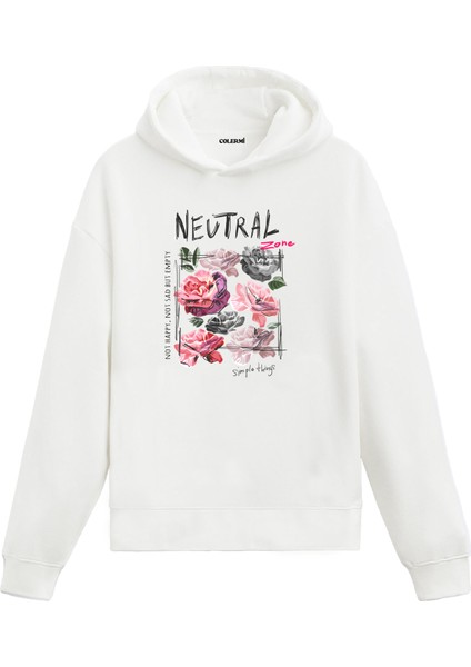 Neutral Zone Çiçek Baskılı Hoodie