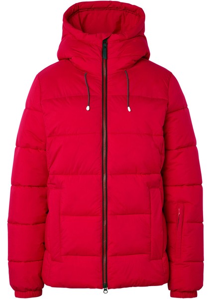 Kadın Kapitone Kayak Ceketi, Kırmızı