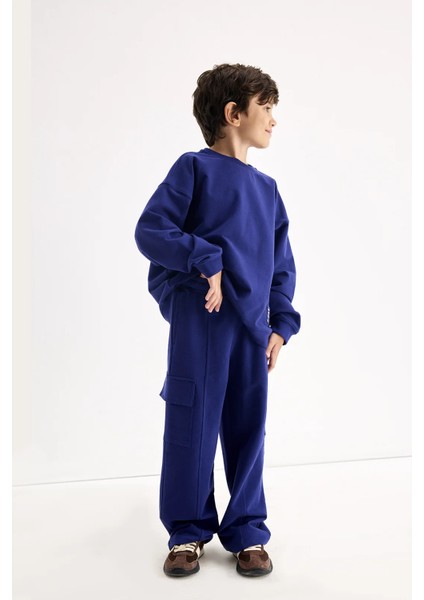 Lacivert Kargo Cepli Nakışlı Pantolon fiyatları