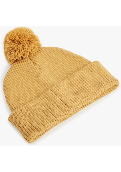 Ponpon Detaylı Örgü Triko Bere fiyatları