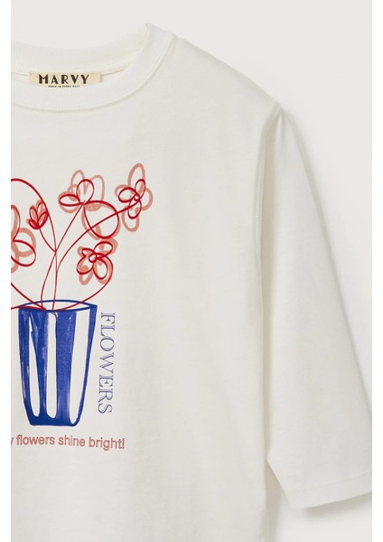 Çiçek Baskılı Uzun Kollu Tshirt fırsatları