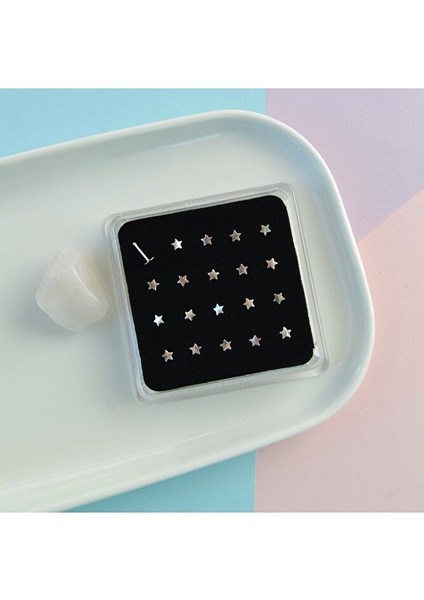 Cerrahi Çelik Yıldız Iğne Hızma Yıldızlı Burun Hızması Silver -Gümüş indirimleri