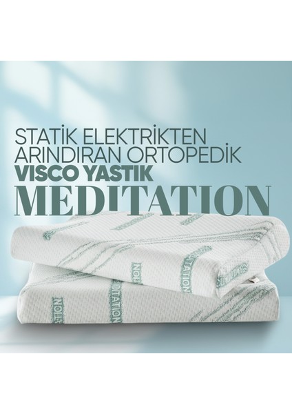 Visko Tek Taraflı Boyun Destek Yastığı - [meditation] Boyun Düzleşmesi Için Visco Yastık