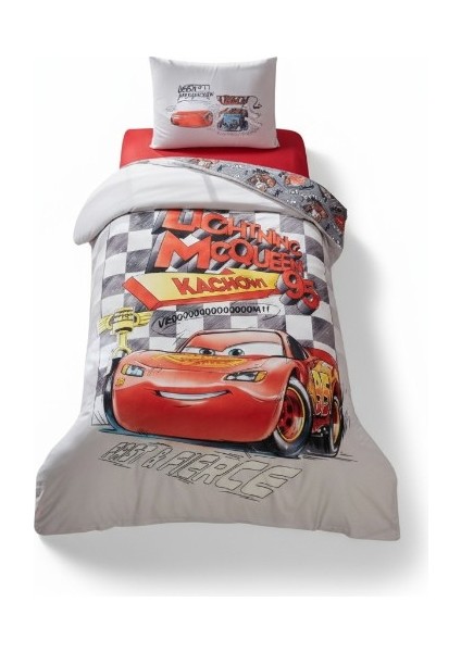 Lisanslı Cars Gri Fast Lastikli Tek Kişilik Nevresim Takımı – %100 Pamuk fiyatları