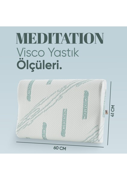 Visko Tek Taraflı Boyun Destek Yastığı - [meditation] Boyun Düzleşmesi Için Visco Yastık
