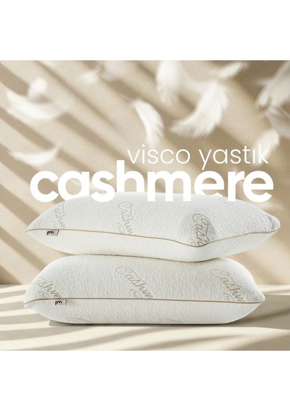 Özel Visko Kaşmir Uyku Yastığı - Ortopedik Visco Tombul Yastık - Ultra Lüx Cashmere Kumaş