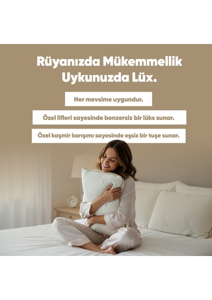 Özel Visko Kaşmir Uyku Yastığı - Ortopedik Visco Tombul Yastık - Ultra Lüx Cashmere Kumaş fiyatları