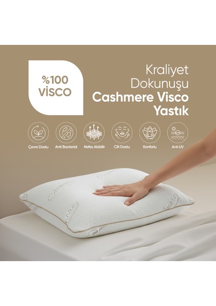 Özel Visko Kaşmir Uyku Yastığı - Ortopedik Visco Tombul Yastık - Ultra Lüx Cashmere Kumaş modelleri