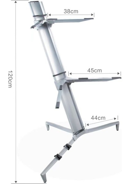 Profesyonel Spider Org Klavye Standı - Gri Robot Org Sehpası Çift Katlı Çanta Hediyeli fiyatları