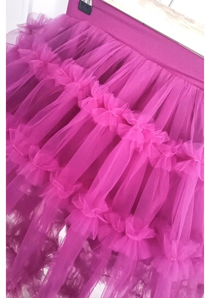 Fuşya Renkli Kabarık Kız Çocuk Tütü Etek fiyatları