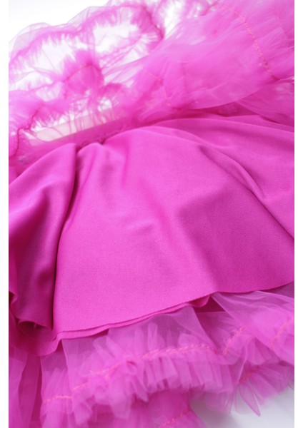 Fuşya Renkli Kabarık Kız Çocuk Tütü Etek fırsatları
