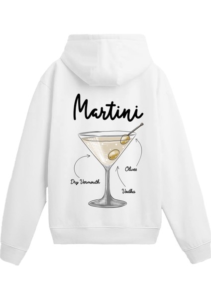 Martini Sırt Baskılı Hoodie