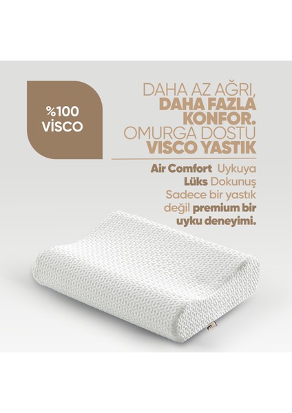 Ortopedik Boyun Destekli Visko Yastık - Çift Tarafı Destekli Visco Yastık - [hava Kanallı - Anti-Uv] modelleri