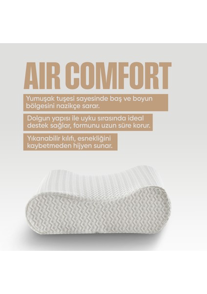Ortopedik Boyun Destekli Visko Yastık - Çift Tarafı Destekli Visco Yastık - [hava Kanallı - Anti-Uv] fırsatları