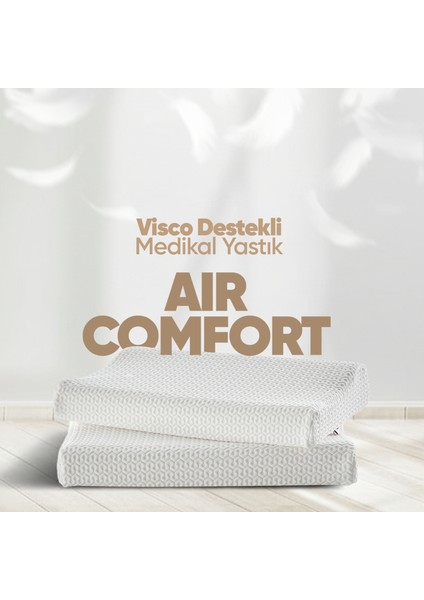 Boyun Destek Yastığı - Boyun Düzleşmesi Için Visko Yastık Tek Taraflı Lüx [air Comfort]