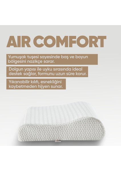 Boyun Destek Yastığı - Boyun Düzleşmesi Için Visko Yastık Tek Taraflı Lüx [air Comfort] fırsatları