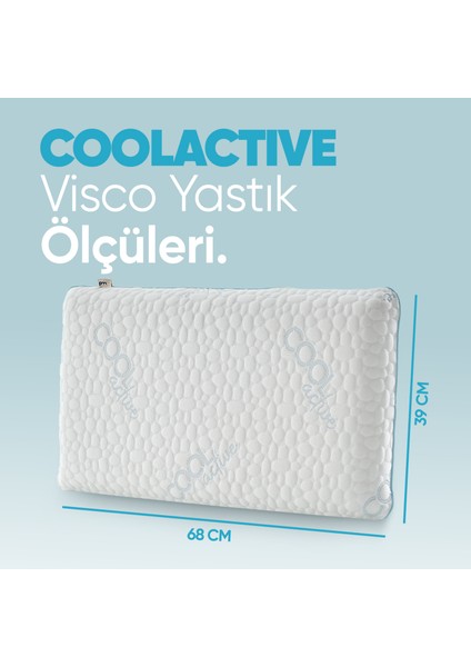 Ortopedik Isı Emici Cool Actıve Uyku Yastığı - Isı Kontrollü Akıllı Visco Yastık Terleme Önleyici