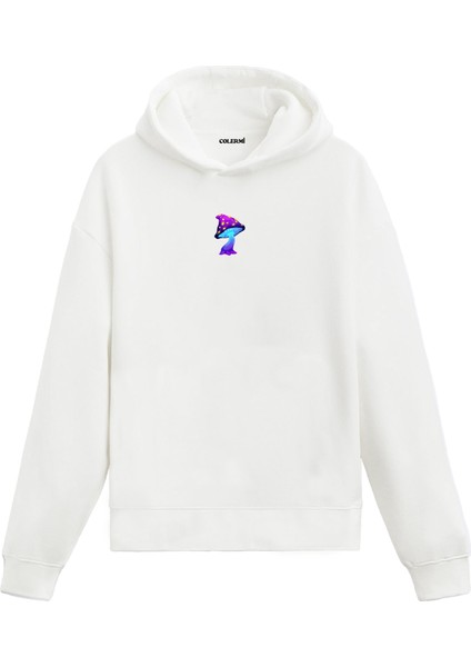 Fantezi Mantar Baskılı Hoodie