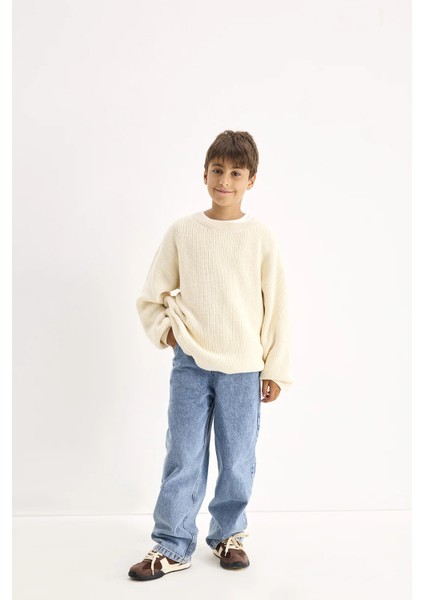 Pamuk Örme Kazak Ekru indirimleri