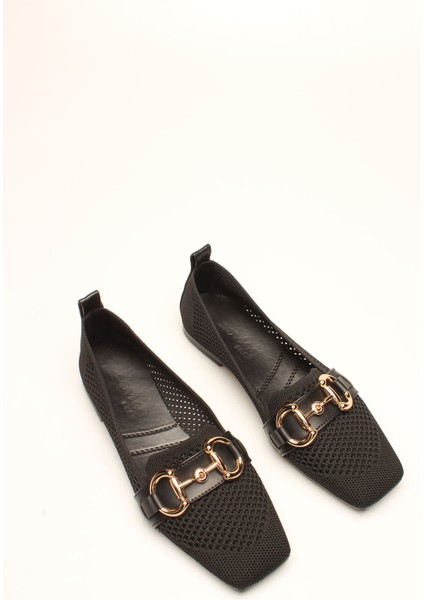 Idil Siyah Triko Kadın Babet