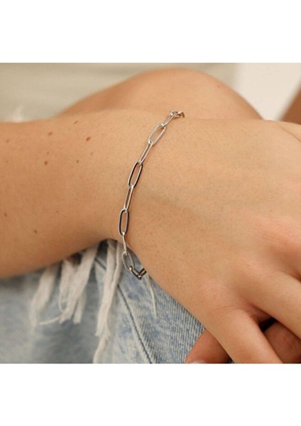 Çelik Bileklik Unisex Ataç Model Hediyelik Çelik Bileklik