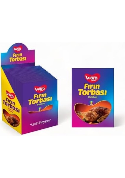Viora Lüks Fırın Torbası 8 Adet 25CM*38CM Büyük Boy, Lüks Fırın Poşeti 8 Adet - Büyük Boy 25CM*38CM, Mutfakta Şıklık ve Pratiklik modelleri