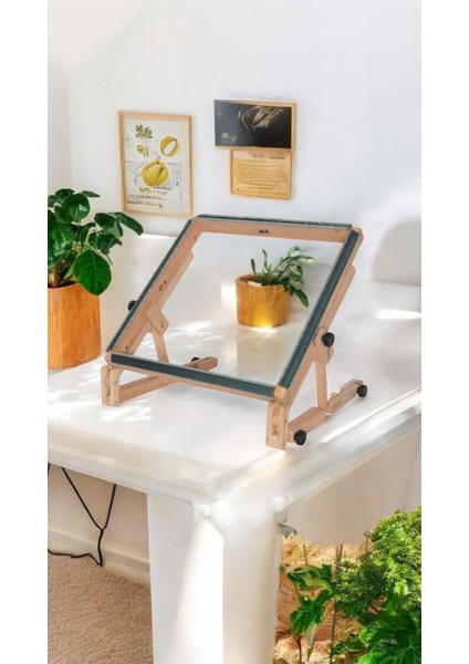 Kasnak Tutucu Ahşap Şezlong Stand (20CM ile 60CM Arası Tüm Iğneli/telli Kasnak Bağlanabilir Özellik)