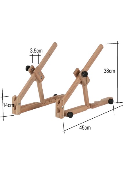 Kasnak Tutucu Ahşap Şezlong Stand (20CM ile 60CM Arası Tüm Iğneli/telli Kasnak Bağlanabilir Özellik) fiyatları