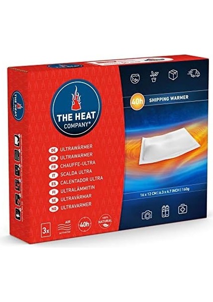 The Heat Company Ultra Isıtıcı Isı Pedi 3 Adet Ekstra Sıcak Yapışkansız 40 Saat Güvenilir Isı Canlı Hayvan Taşıma Isıtıcısı Akü Isıtıcı Hava ile Etlinleşir Saf Doğal