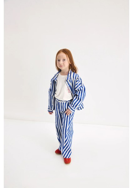 Finn Mavi Çizgili Pantolon fırsatları