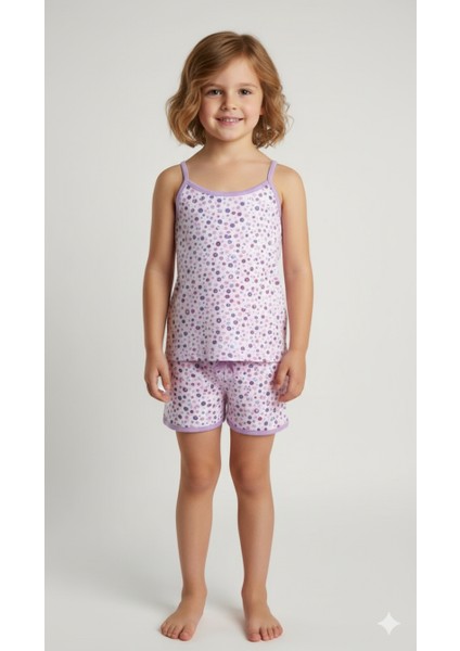 Kız Çocuk Atlet ve Boxer Takım – Rahat ve Şık Ev Giyim Seti