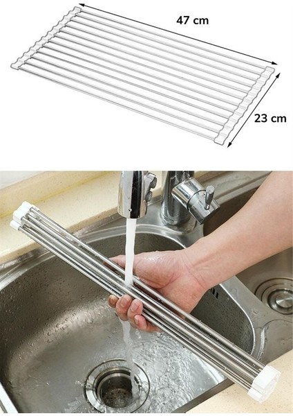 Paslanmaz Katlanır Multi Bulaşıklık - Tabaklık - Kurutmalık- Sebze Yıkama Aparatı fırsatları