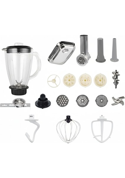 SR50 Döküm Gövde 7 Litre Içli Köfte Hamur Yoğurma Kıyma Çekme Erişte Blender Çıpıcı mixer Set indirimleri