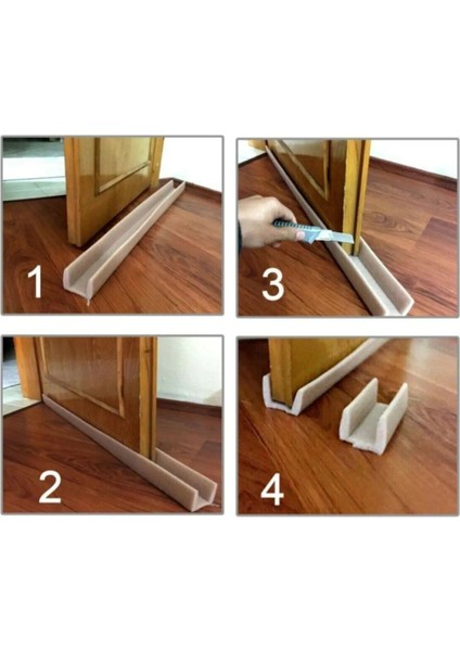 4 Adet Kahverengi Kapı Altı Isı Yalıtımı Süngeri Rüzgarlığı- U Şekilli Izolasyon Strafor fırsatları