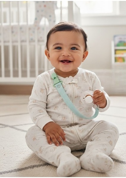 Pamuk Müslin Bebek Emzik Askısı Plastik Klips Kolay Açılır Emzik Tutacağı 1-1 fiyatları