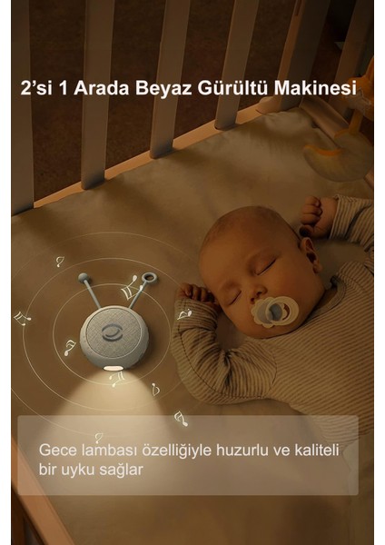 Beyaz Gürültü Cihazı | Bebek Uyku Arkadaşı Pembe Fular Ayıcık
