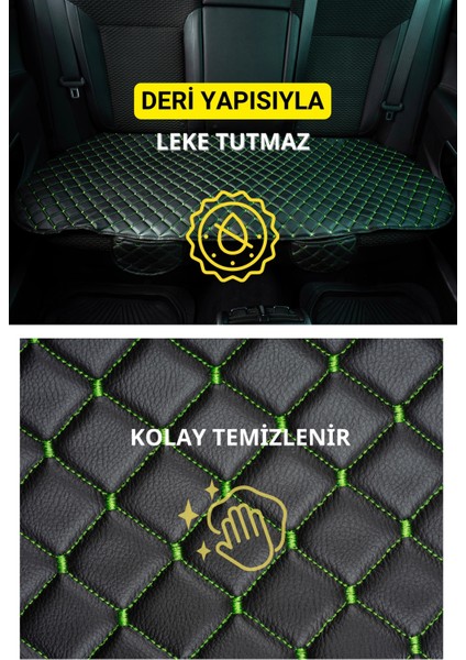 Ergonomik,ortopedik,suni Deri(Vinil) Kapitoneli Lüks Ototurco Koltuk Kılıfı-Minderi (7li Tam Set)