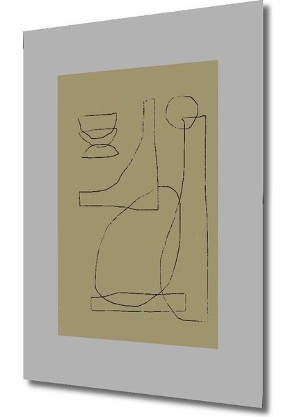 Dekoratif Ahşap Dikdörtgen Tablo Soyut Çizgiler fiyatları