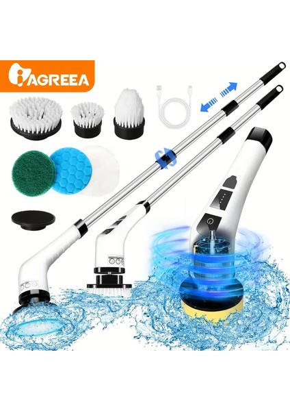 Yeni Nesil 7 Temizleme Başlıklı Dijital - Banyo-Mutfak-Araç Temizlik Fırçası Seti (4741) modelleri