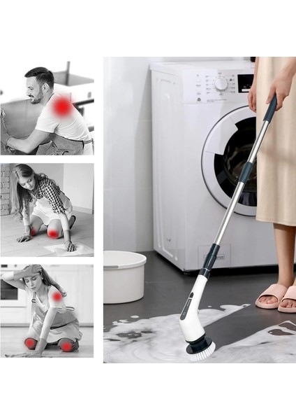 Yeni Nesil 7 Temizleme Başlıklı Dijital - Banyo-Mutfak-Araç Temizlik Fırçası Seti (4741) indirimleri